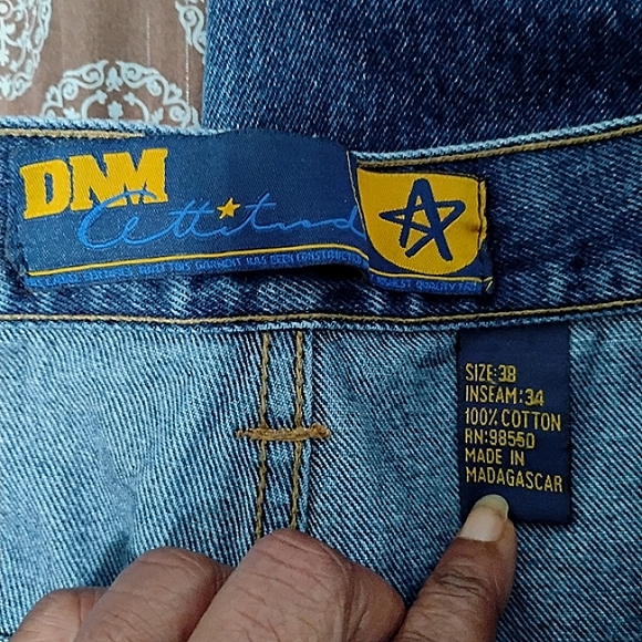 Y2K Baggy Carpenter Denim Jeans DNM Denim Attitude Hip Hop 37x32 Skater Urban - Picture 12 of 16